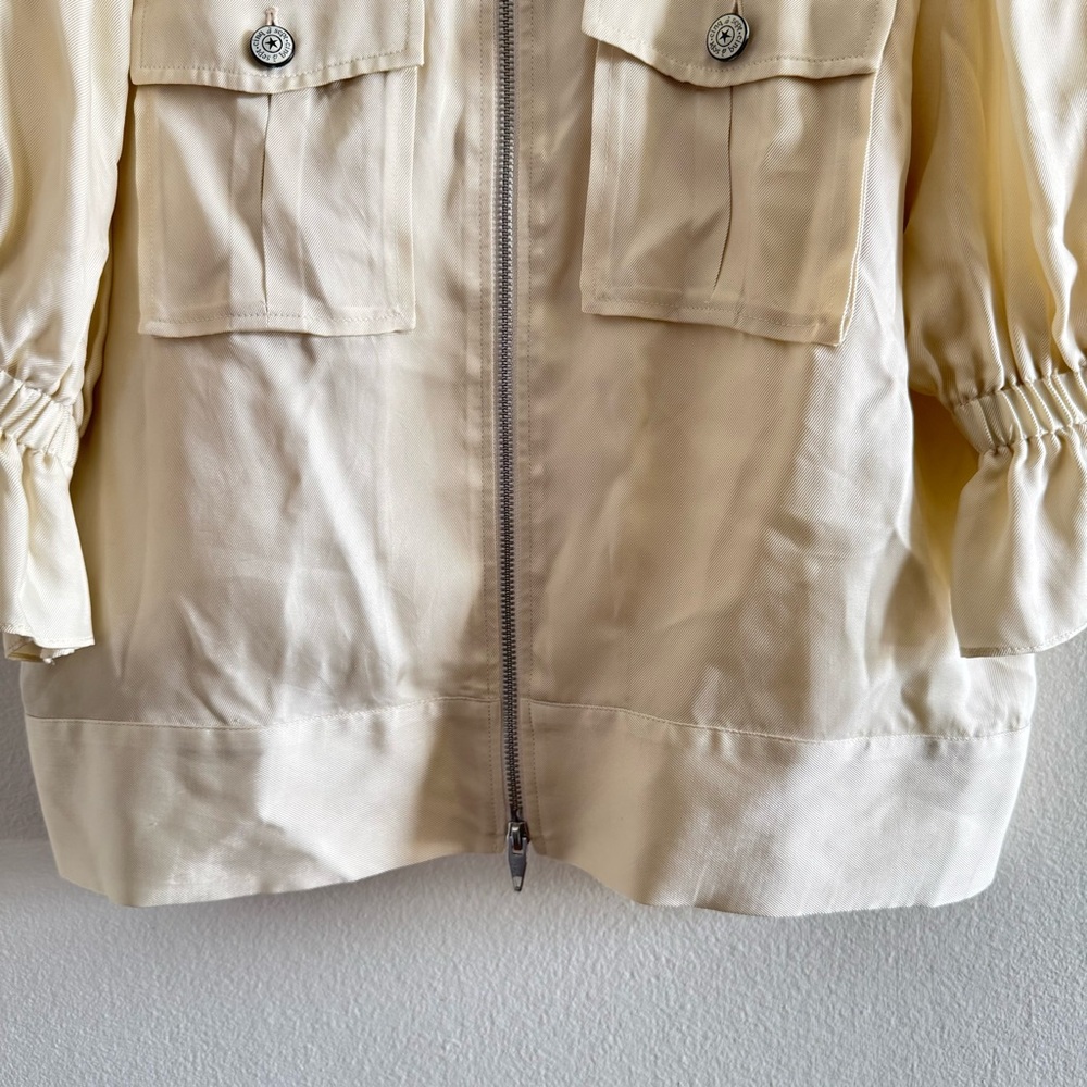 Cinq a Sept Holly Puff Sleeve Utility Jacket size Small - Picture 10 of 12